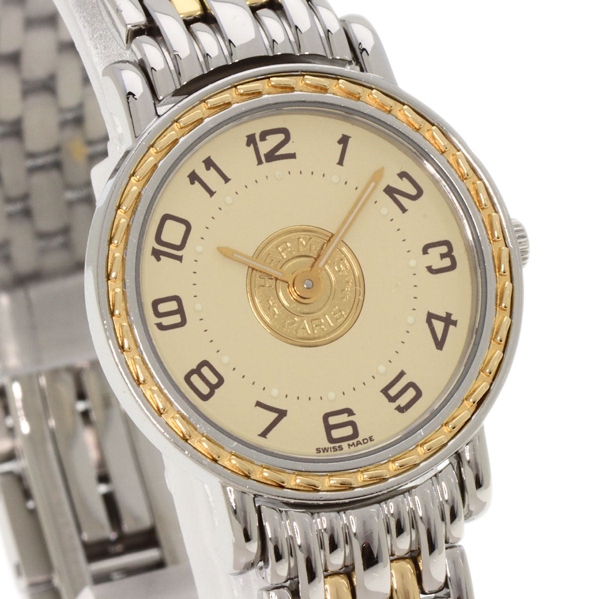 HERMES Watches Quartz SE4.220 Stainless Steel , SSxGP gold Serie Ivory dial Women  d