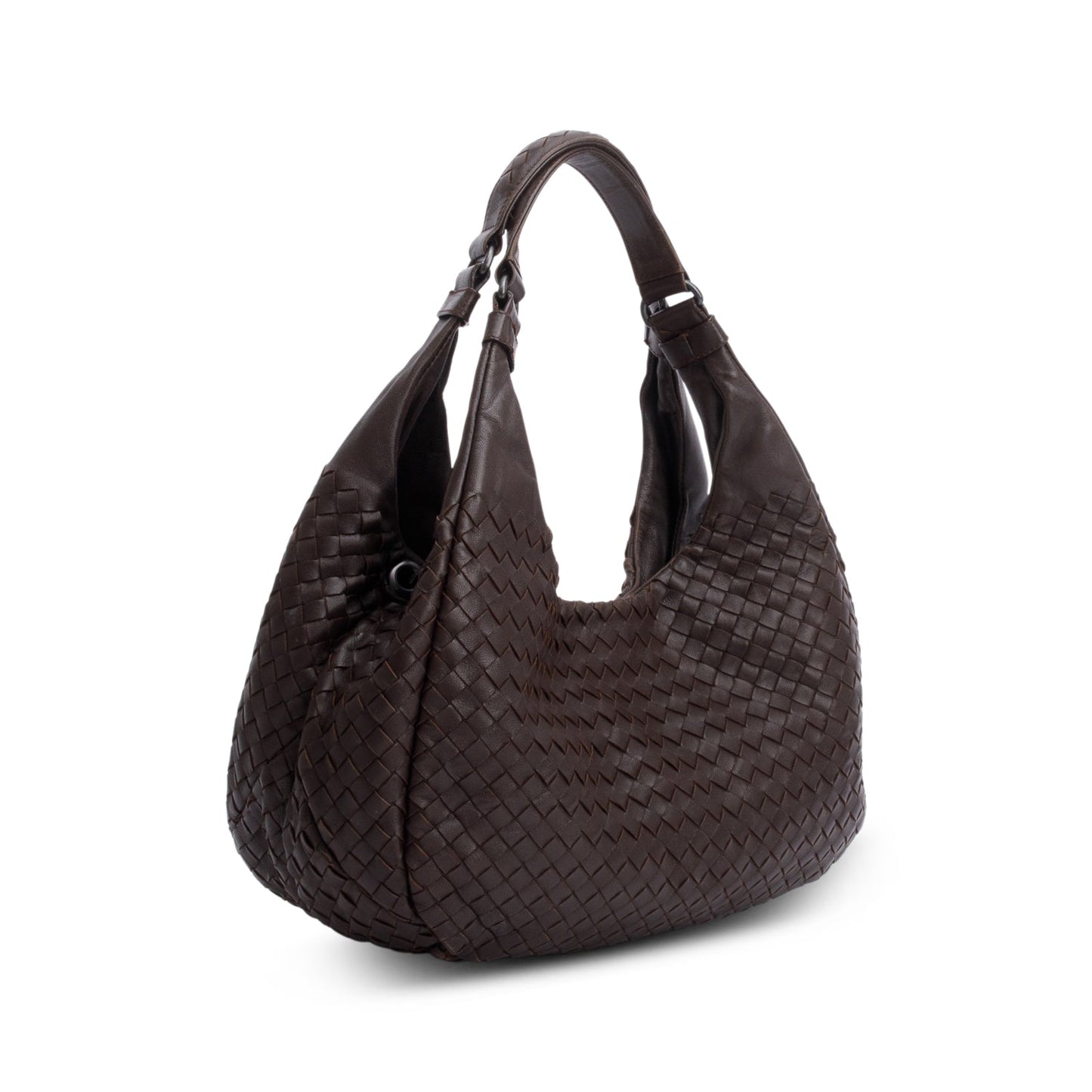 Bottega Veneta Brown Intrecciato Leather Campana Hobo