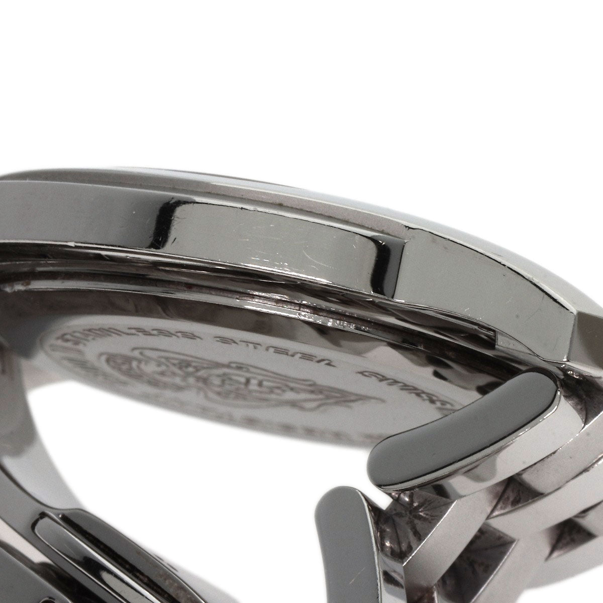 GUCCI Watches Quartz 5500M Stainless Steel , Stainless Steel Silver Round face black dial mens  d