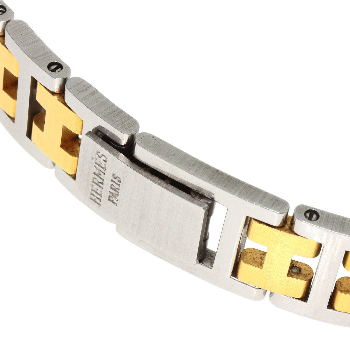 HERMES Watches Quartz Stainless Steel , SSxGP gold Clipper Old Belt cream dial Women  d
