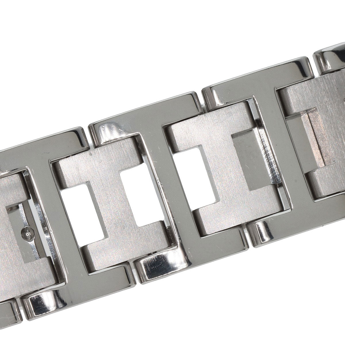 HERMES Watches Quartz CL1.310 Stainless Steel , Stainless Steel Silver Clipper Chronograph New Buckle white dial Women  d