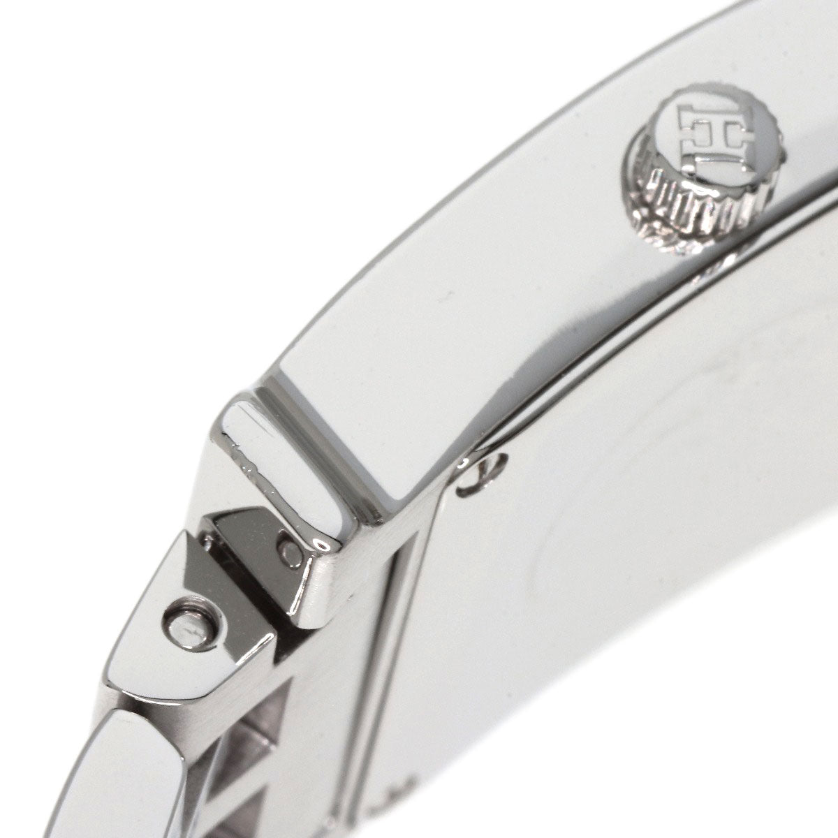 HERMES Watches Quartz HH1.210 Stainless Steel , Stainless Steel Silver H watch black dial Women  d