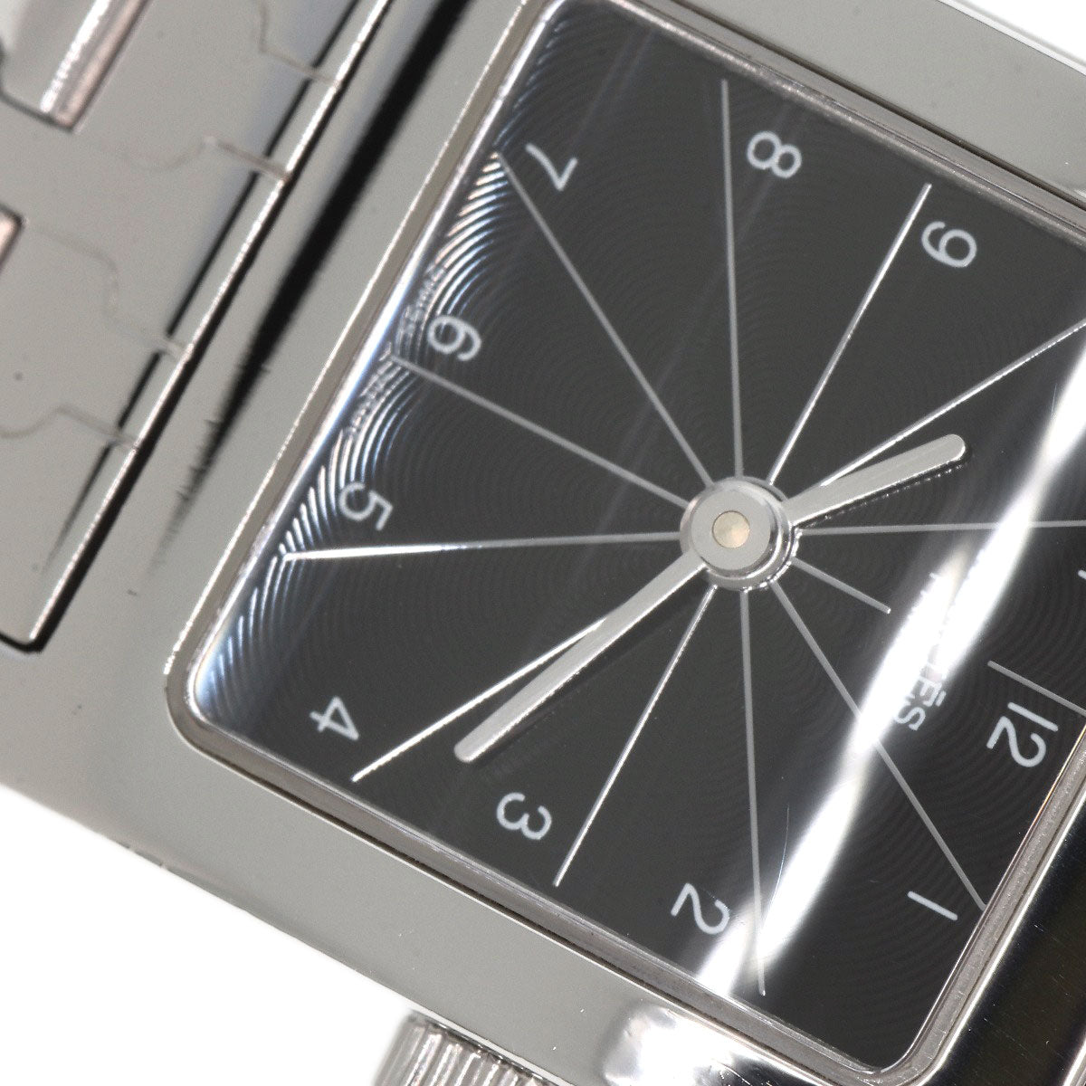 HERMES Watches Quartz HH1.210 Stainless Steel , Stainless Steel Silver H watch black dial Women  d