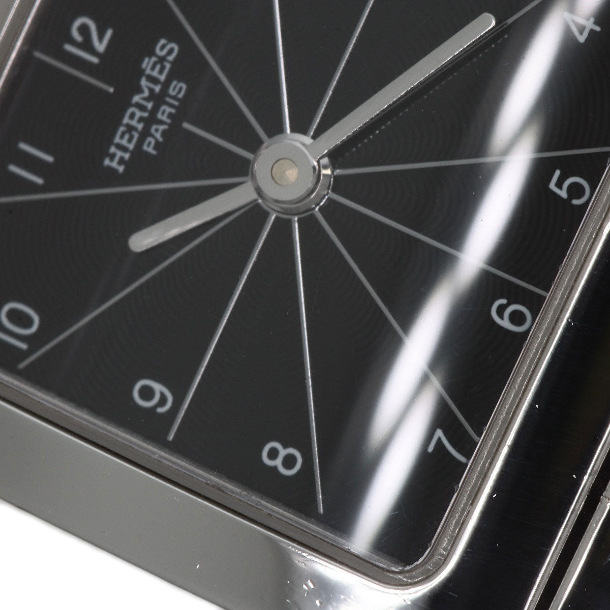HERMES Watches Quartz HH1.210 Stainless Steel , Stainless Steel Silver H watch black dial Women  d