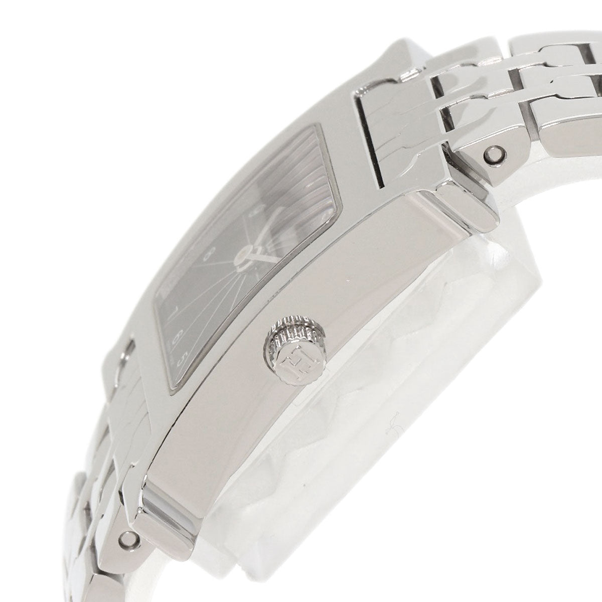 HERMES Watches Quartz HH1.210 Stainless Steel , Stainless Steel Silver H watch black dial Women  d