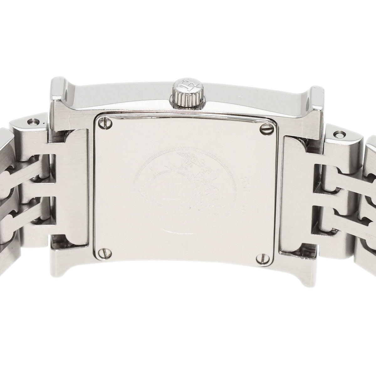 HERMES Watches Quartz HH1.210 Stainless Steel , Stainless Steel Silver H watch black dial Women  d