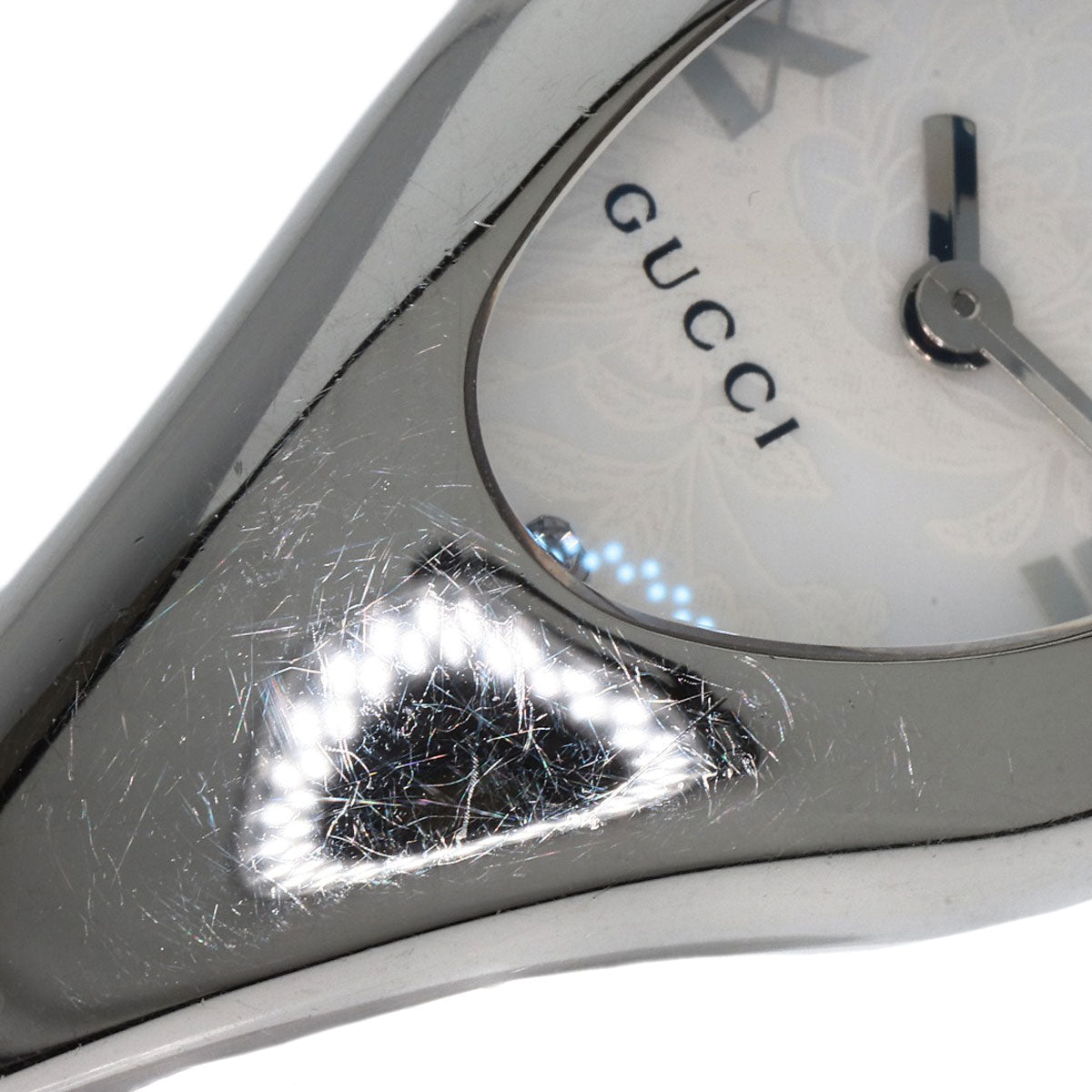 GUCCI Watches Quartz YA103526 Stainless Steel , Stainless Steel Silver Horsebit bangle white dial Women  d