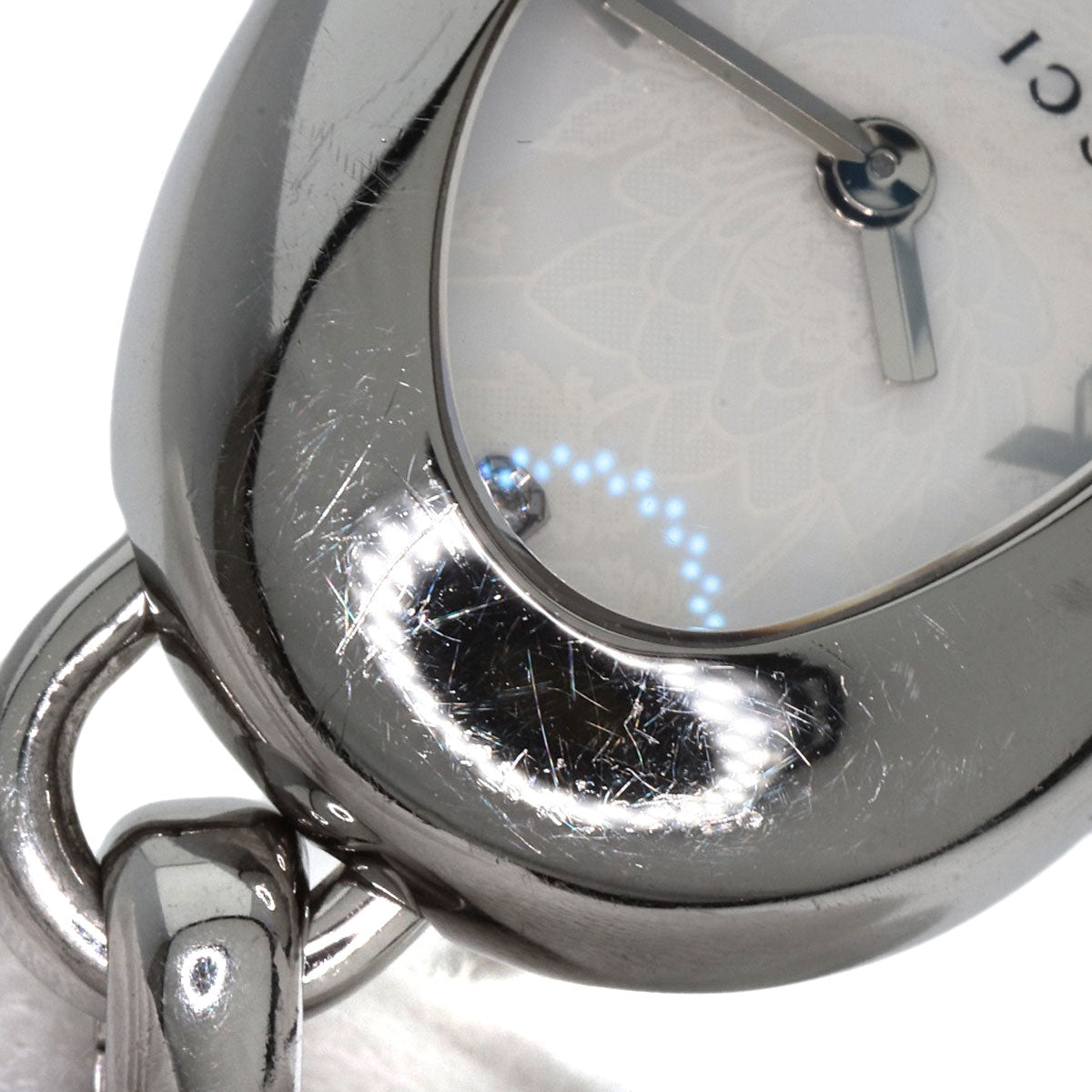 GUCCI Watches Quartz YA103526 Stainless Steel , Stainless Steel Silver Horsebit bangle white dial Women  d