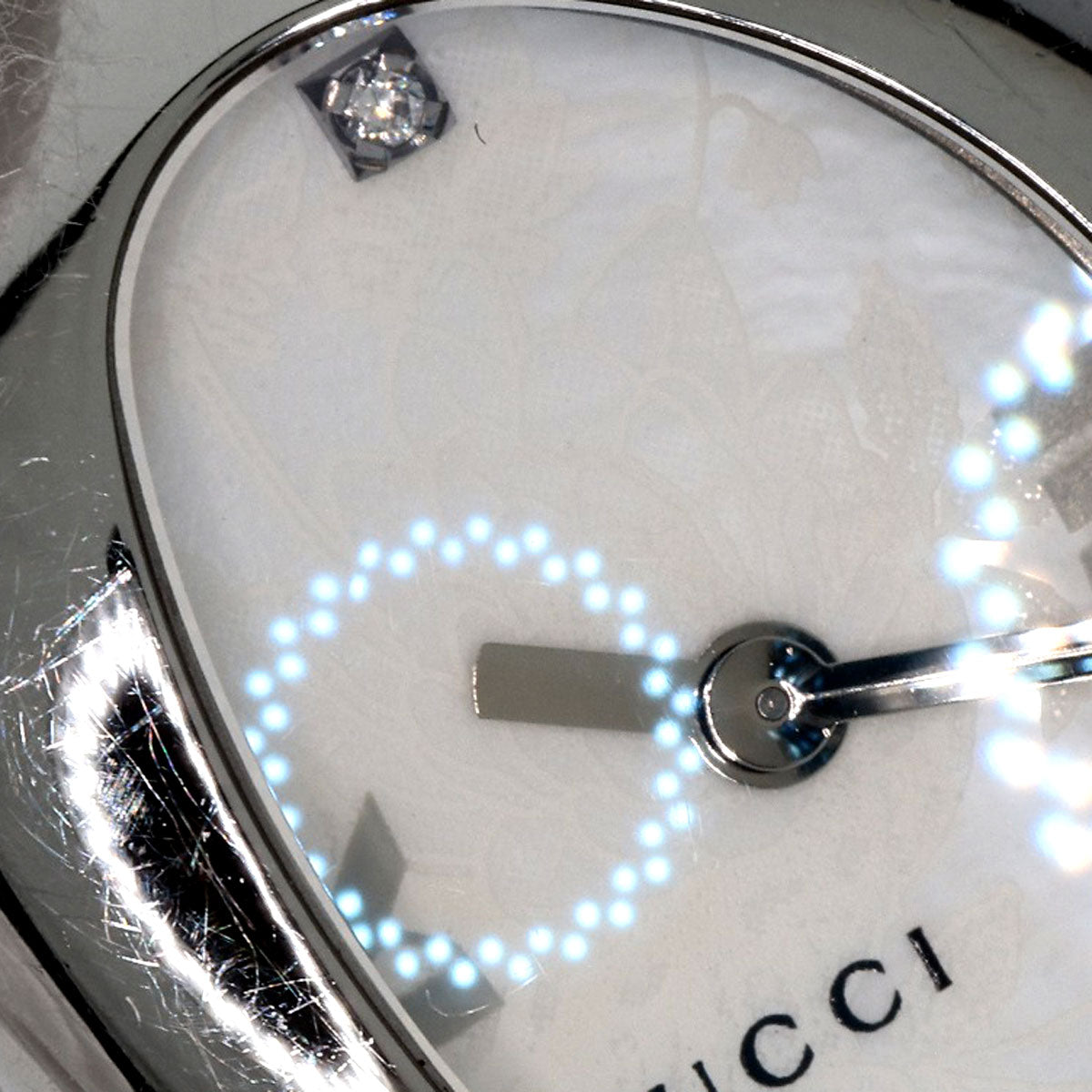 GUCCI Watches Quartz YA103526 Stainless Steel , Stainless Steel Silver Horsebit bangle white dial Women  d