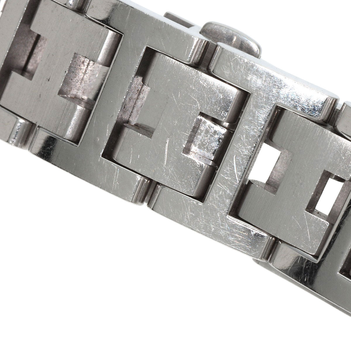 HERMES Watches Quartz CL4.210 Stainless Steel , Stainless Steel Silver Clipper black dial Women  d