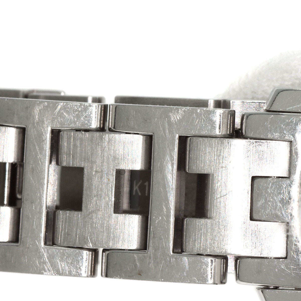 HERMES Watches Quartz CL4.210 Stainless Steel , Stainless Steel Silver Clipper black dial Women  d