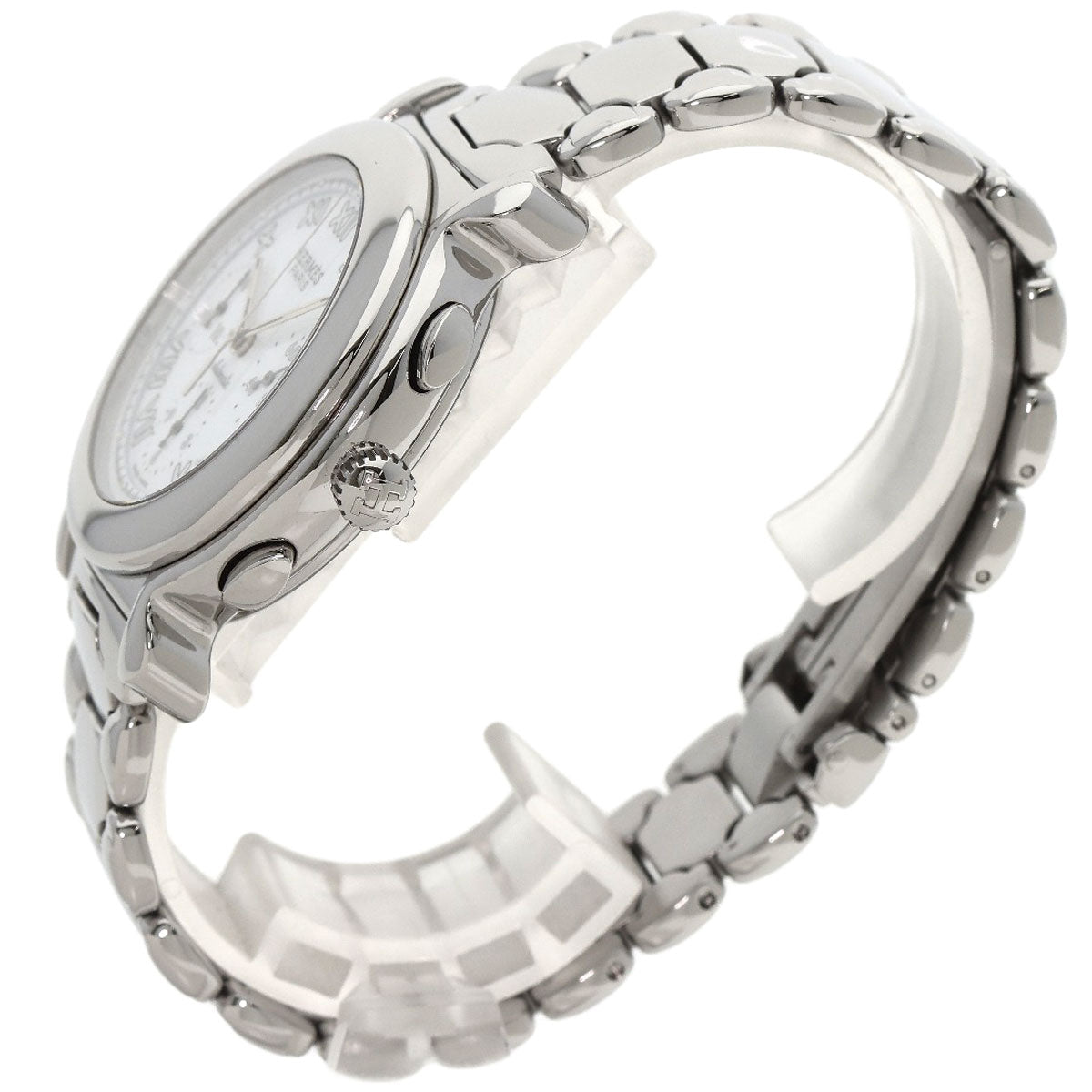 HERMES Watches Mechanical Automatic KP1.910 Stainless Steel , Stainless Steel Silver Ke Plat white dial mens  d