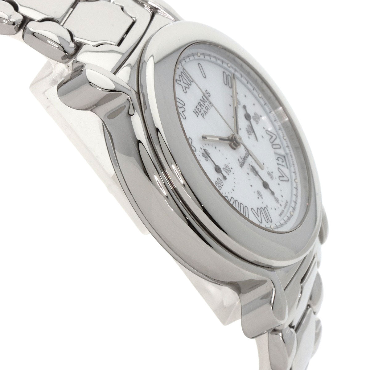 HERMES Watches Mechanical Automatic KP1.910 Stainless Steel , Stainless Steel Silver Ke Plat white dial mens  d