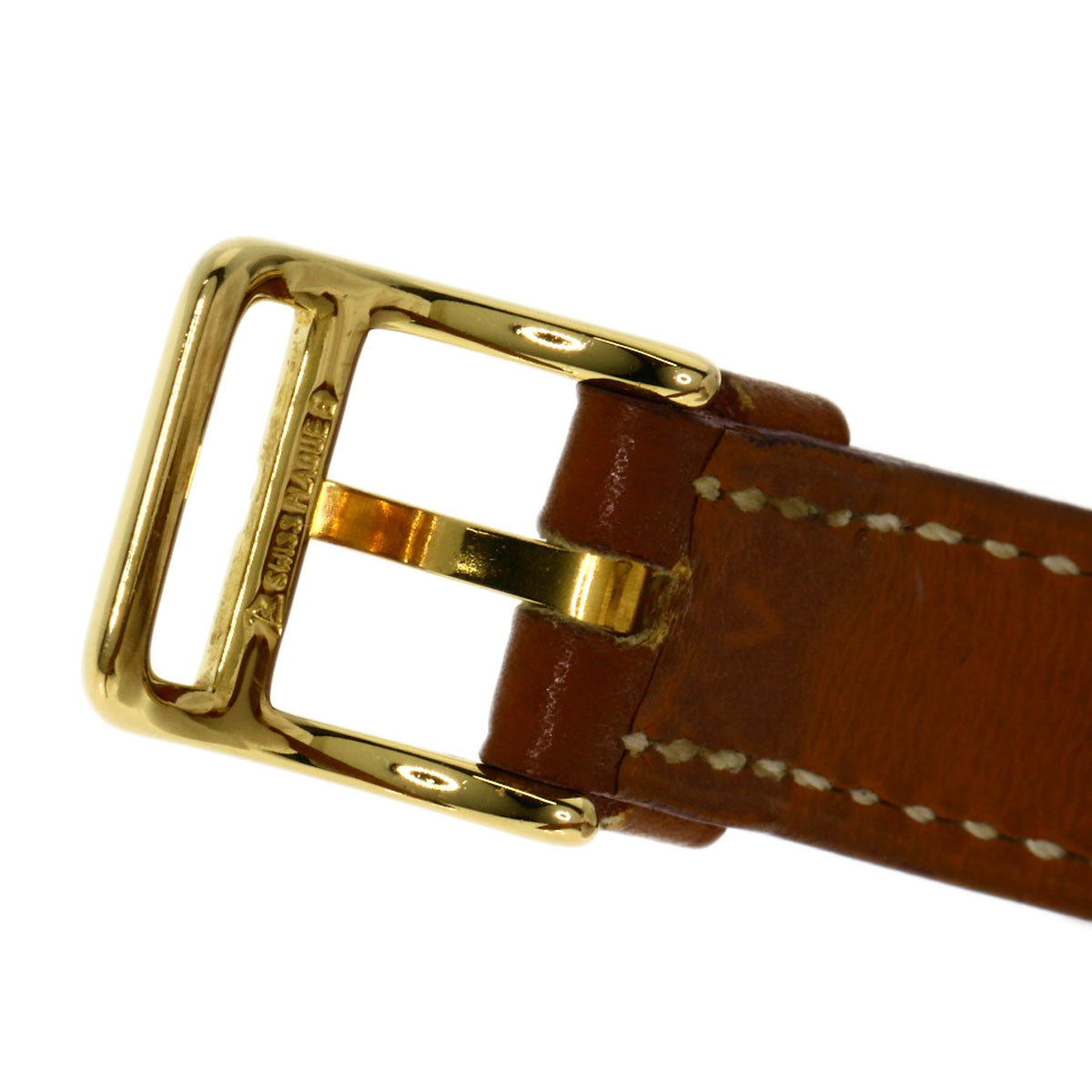HERMES Watches Quartz Gold Plated, Leather gold Kelly watch gold dial Women  d