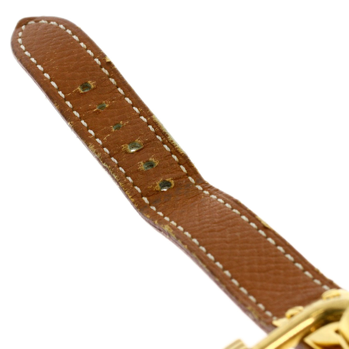 HERMES Watches Quartz Gold Plated, Leather gold Kelly watch gold dial Women  d