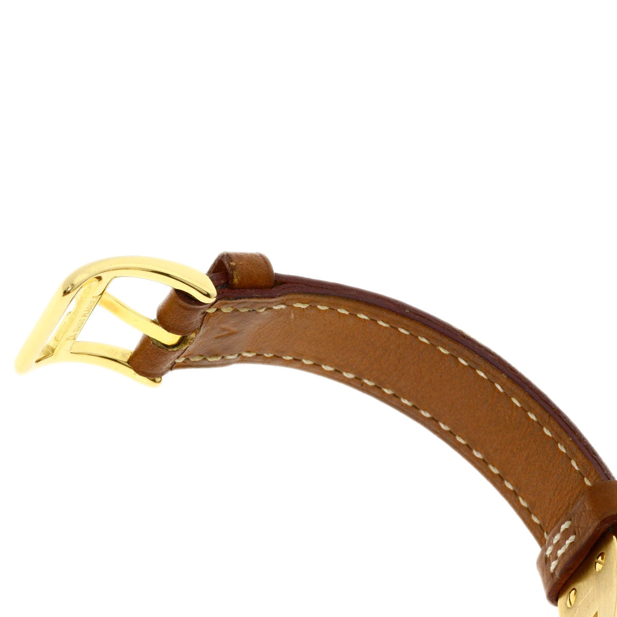 HERMES Watches Quartz Gold Plated, Leather gold Kelly watch gold dial Women  d