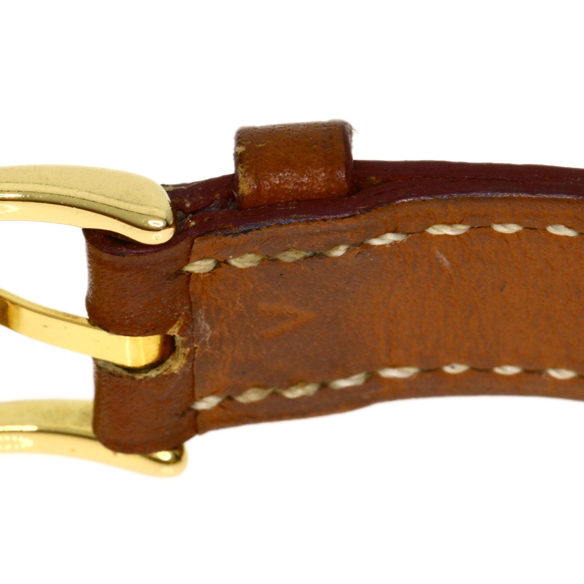 HERMES Watches Quartz Gold Plated, Leather gold Kelly watch gold dial Women  d
