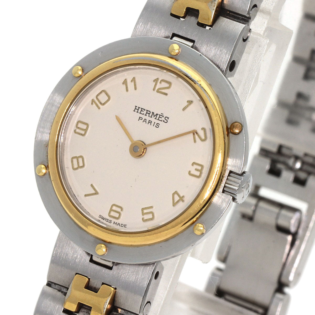 HERMES Watches Quartz Stainless Steel , SSxGP gold Olympia Ivory dial Women  d