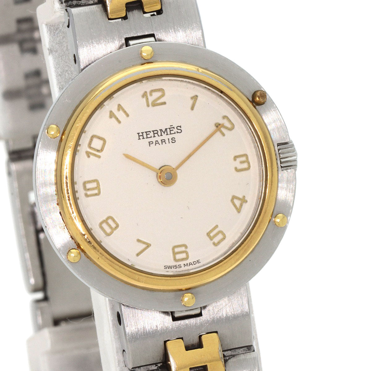 HERMES Watches Quartz Stainless Steel , SSxGP gold Olympia Ivory dial Women  d
