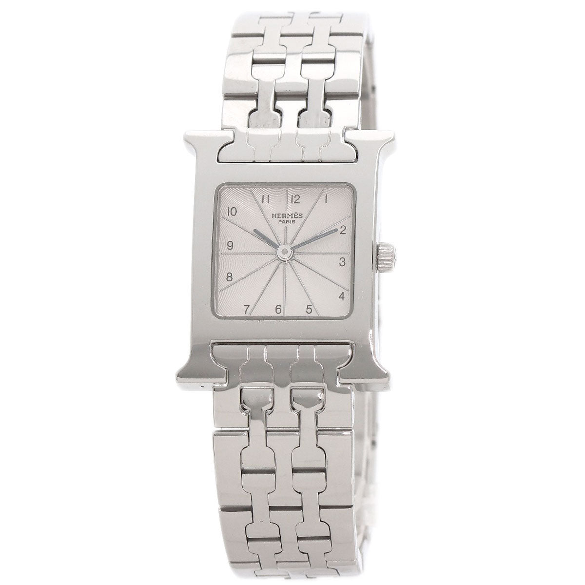 HERMES Watches Quartz HH1.210 Stainless Steel , Stainless Steel Silver H watch Silver dial Women  d