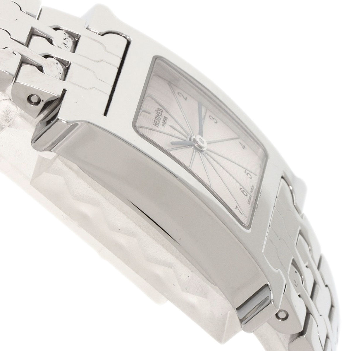 HERMES Watches Quartz HH1.210 Stainless Steel , Stainless Steel Silver H watch Silver dial Women  d
