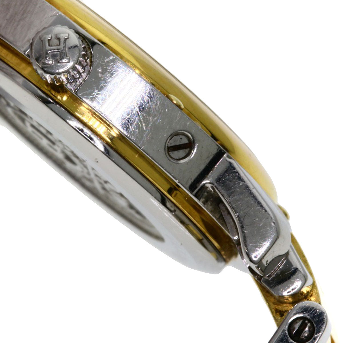 HERMES Watches Quartz CL3.240 Stainless Steel , SSxGP gold Clipper Ivory dial Women  d