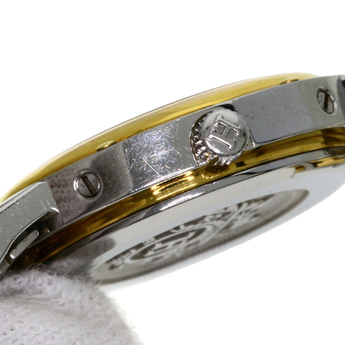 HERMES Watches Quartz CL3.240 Stainless Steel , SSxGP gold Clipper Ivory dial Women  d