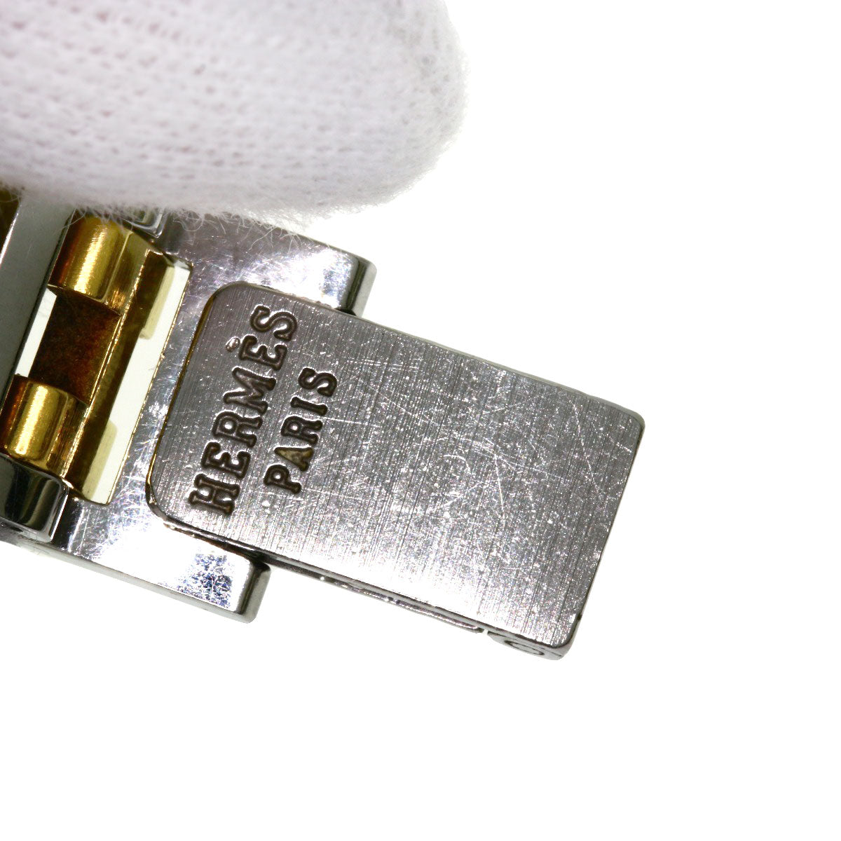 HERMES Watches Quartz CL3.240 Stainless Steel , SSxGP gold Clipper Ivory dial Women  d