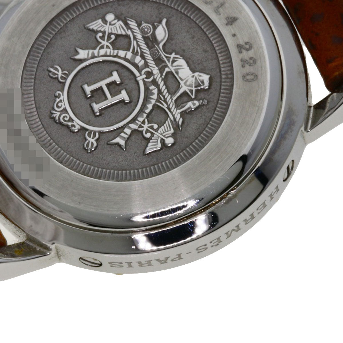 HERMES Watches Quartz CL4.220 Stainless Steel, Leather Silver Clipper white dial Women  d