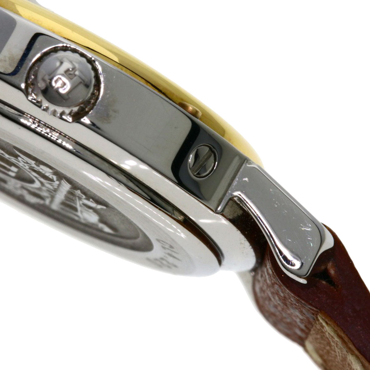 HERMES Watches Quartz CL4.220 Stainless Steel, Leather Silver Clipper white dial Women  d