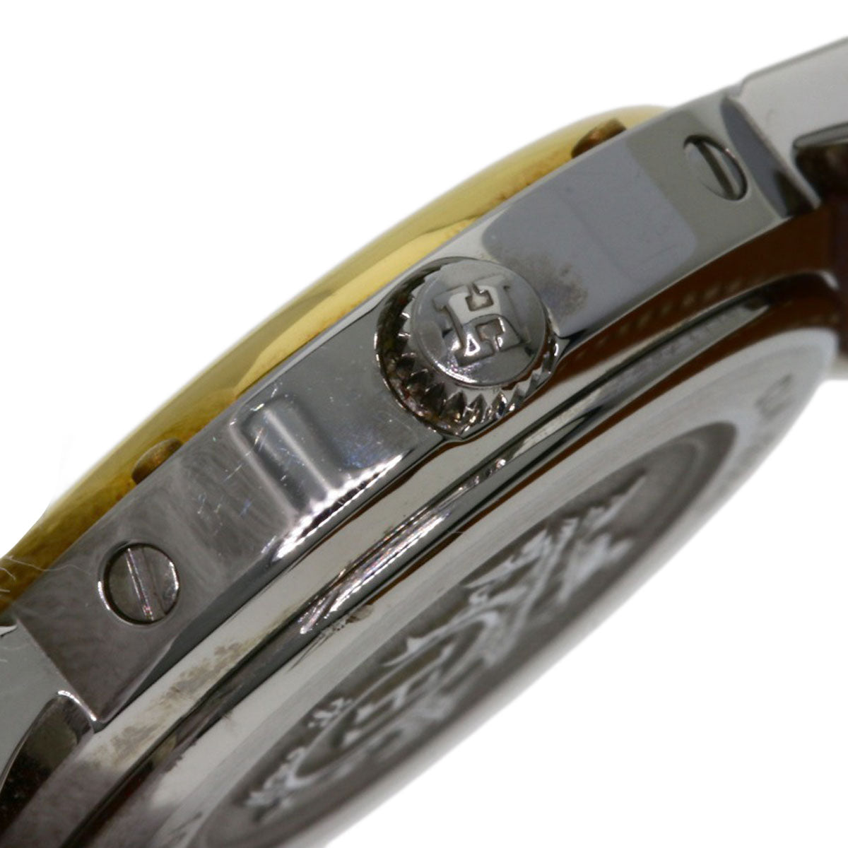 HERMES Watches Quartz CL4.220 Stainless Steel, Leather Silver Clipper white dial Women  d