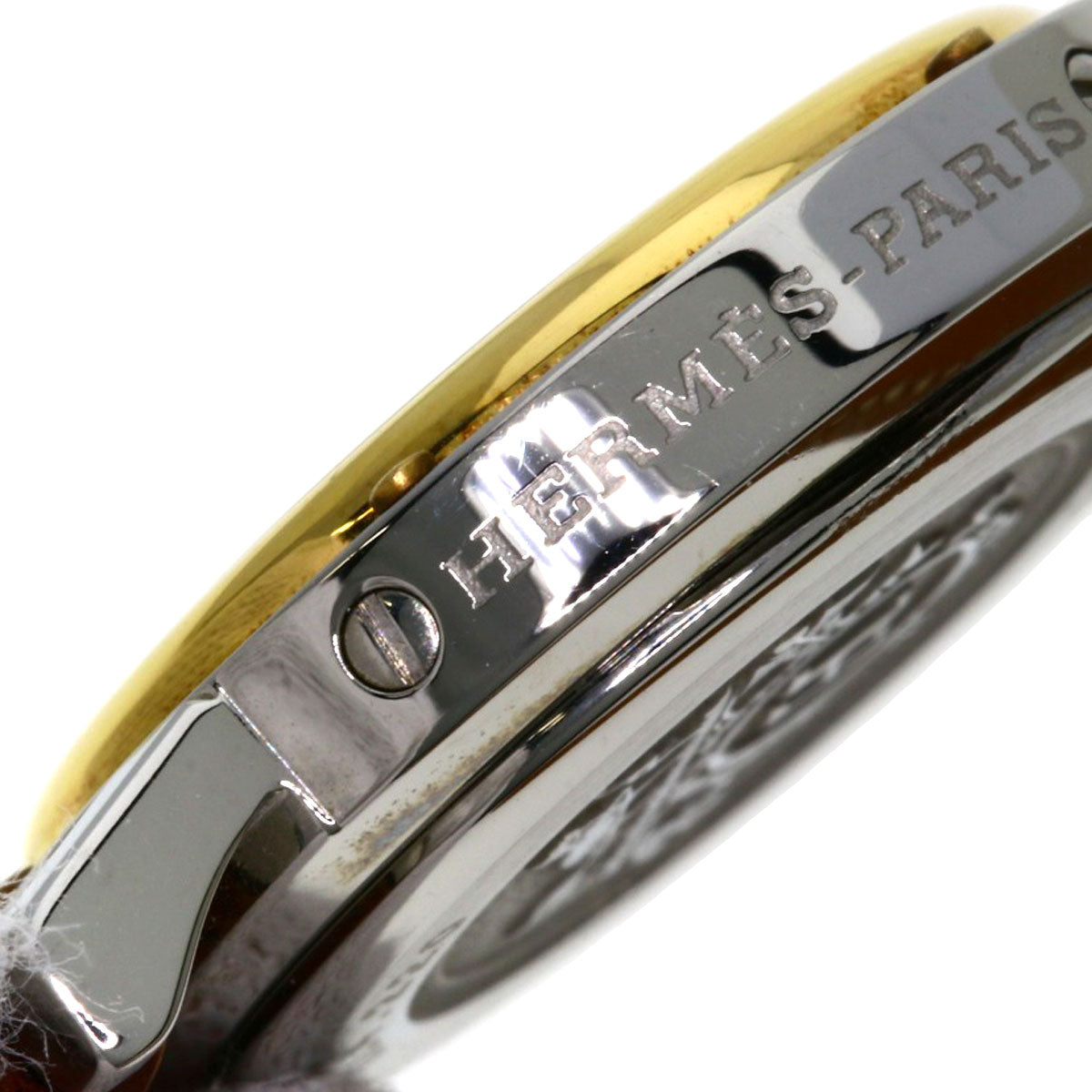 HERMES Watches Quartz CL4.220 Stainless Steel, Leather Silver Clipper white dial Women  d