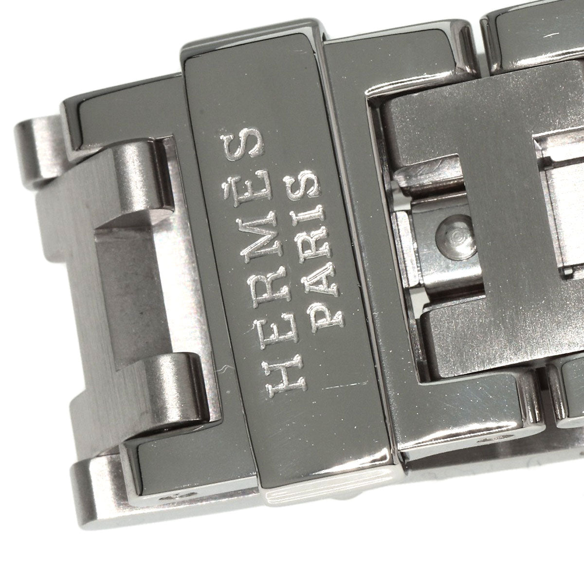 HERMES Watches Quartz CL2.310 Stainless Steel , Stainless Steel Silver Clipper Diver Chronograph black dial Women  d