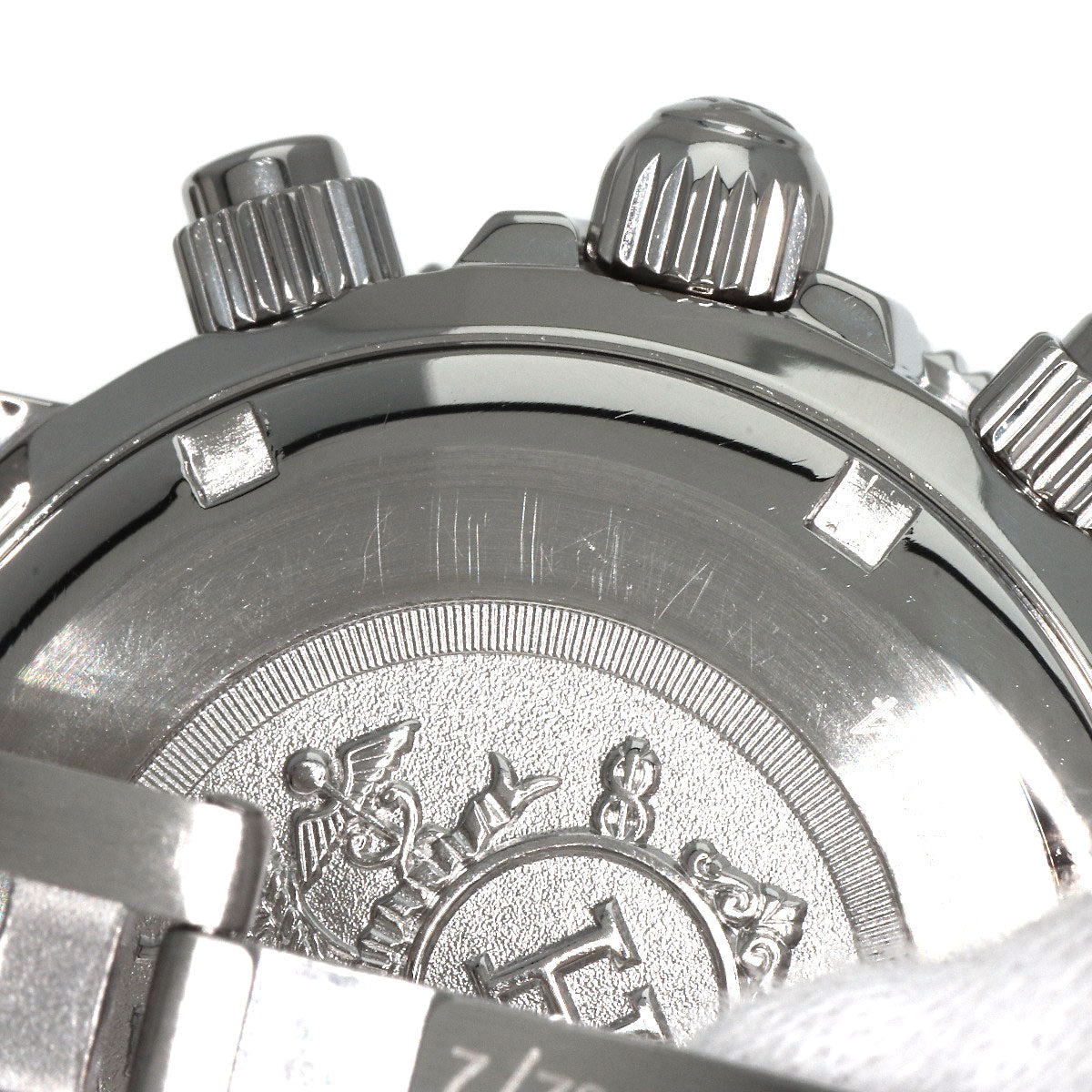 HERMES Watches Quartz CL2.310 Stainless Steel , Stainless Steel Silver Clipper Diver Chronograph black dial Women  d