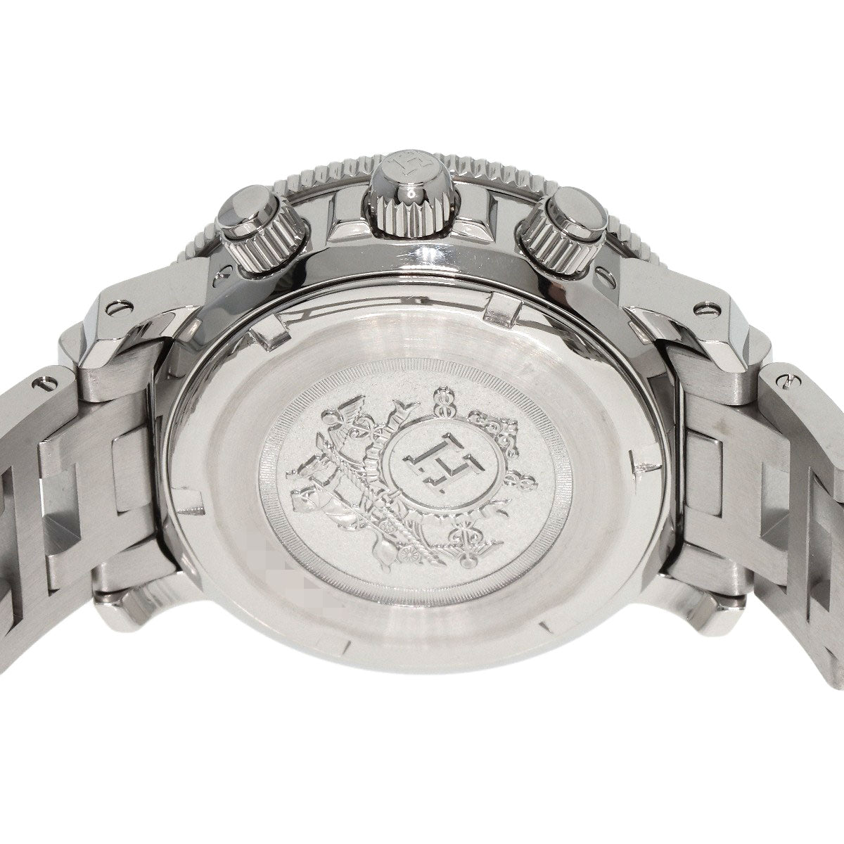 HERMES Watches Quartz CL2.310 Stainless Steel , Stainless Steel Silver Clipper Diver Chronograph black dial Women  d
