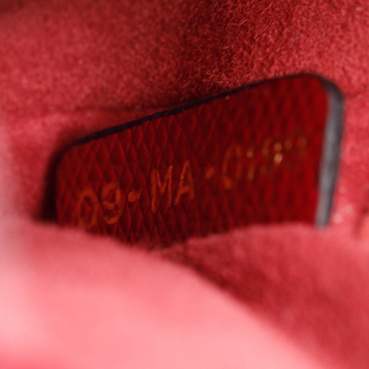 Christian Dior Red Grained Calfskin Leather Mini Saddle Bag