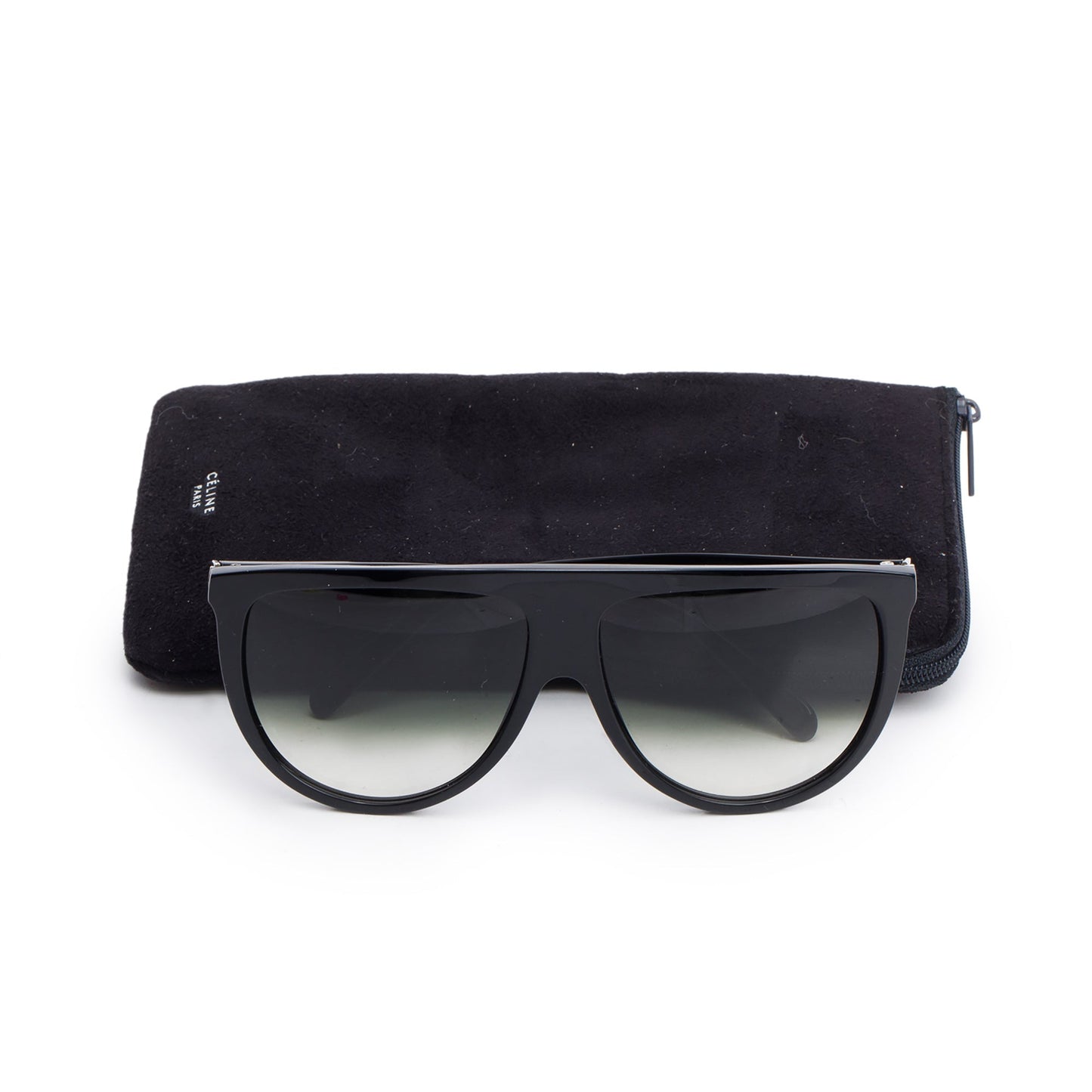Celine CL41435/S Black Acetate Wayfarer Sunglasses