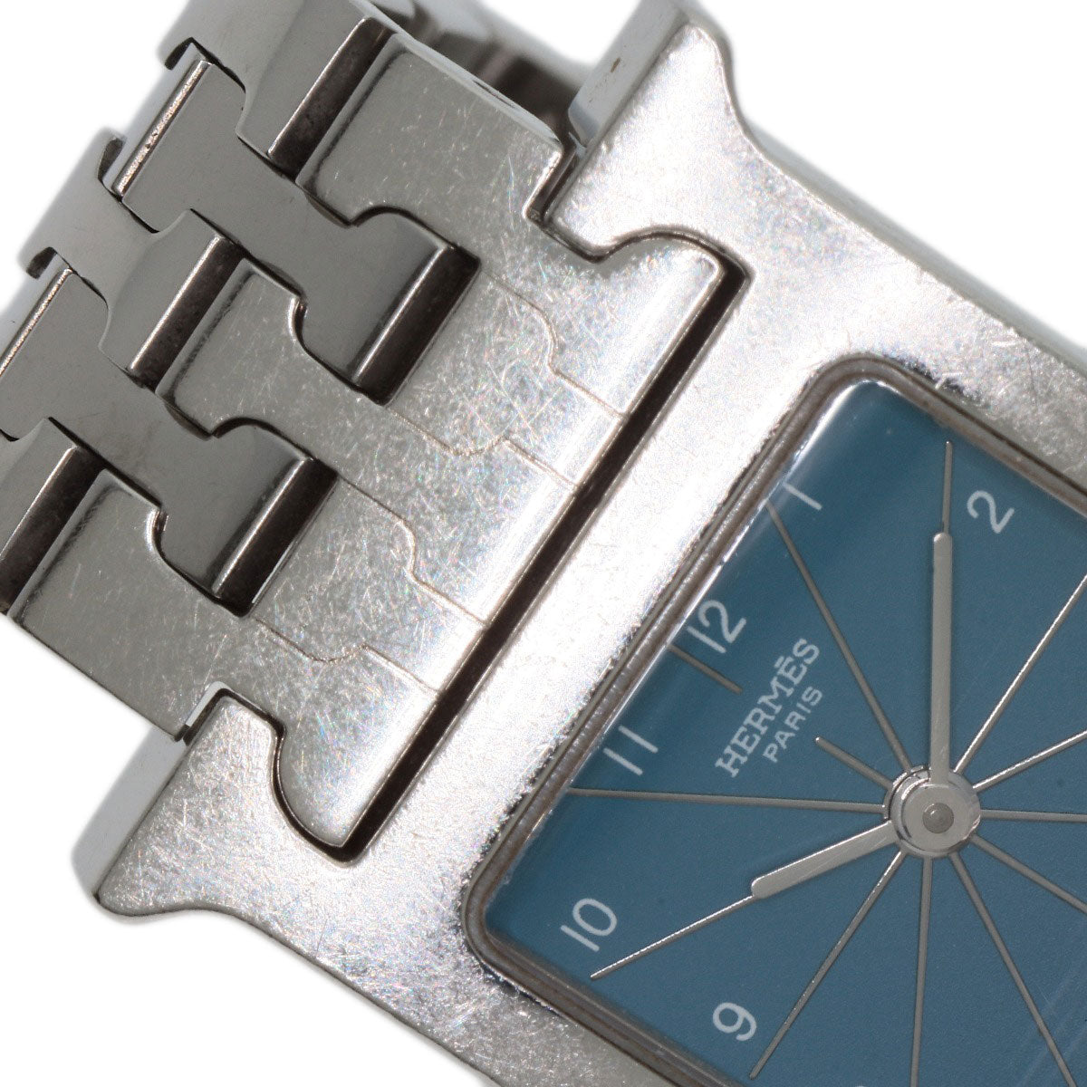 HERMES Watches Quartz HH1.210 Stainless Steel , Stainless Steel Silver H Watch Blue Gene Blue gene dial Women  d