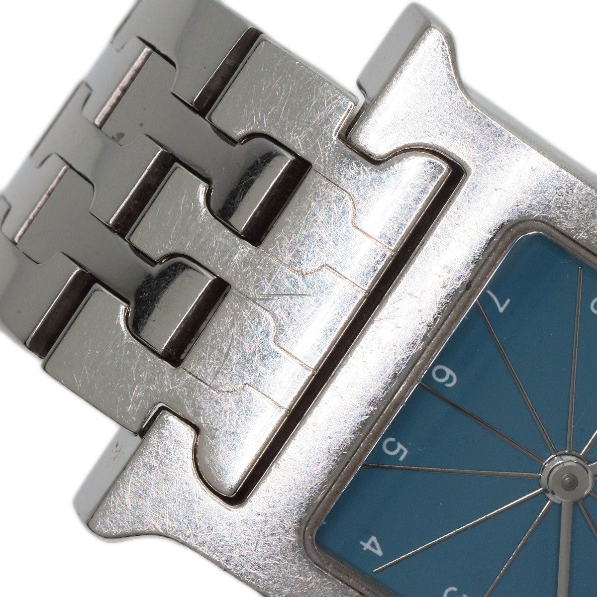 HERMES Watches Quartz HH1.210 Stainless Steel , Stainless Steel Silver H Watch Blue Gene Blue gene dial Women  d