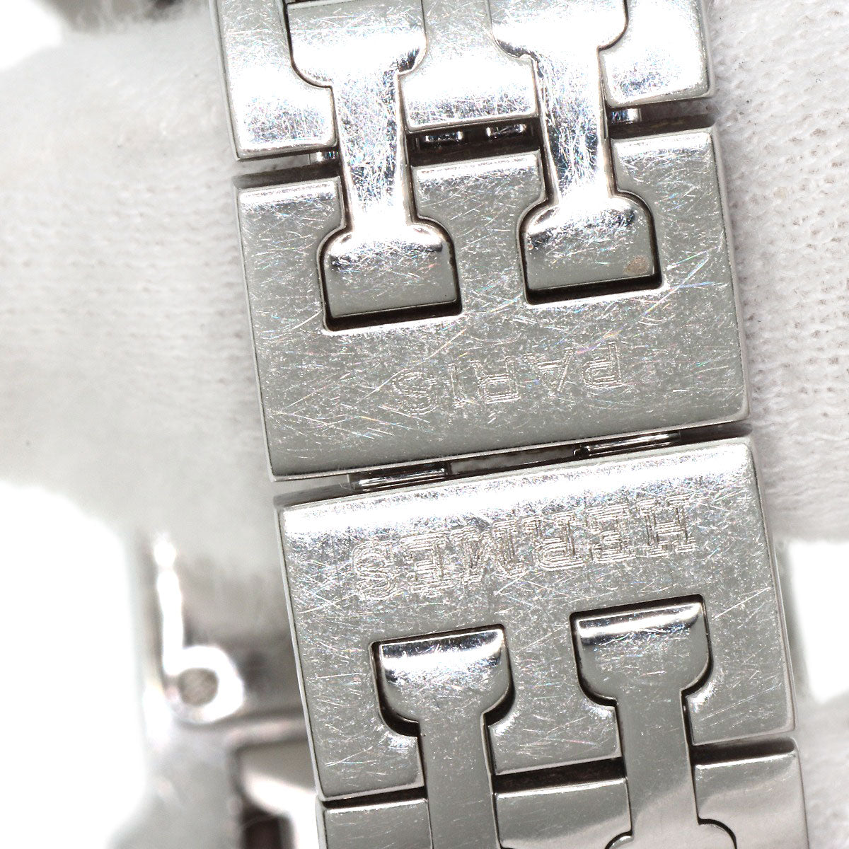 HERMES Watches Quartz HH1.210 Stainless Steel , Stainless Steel Silver H Watch Blue Gene Blue gene dial Women  d