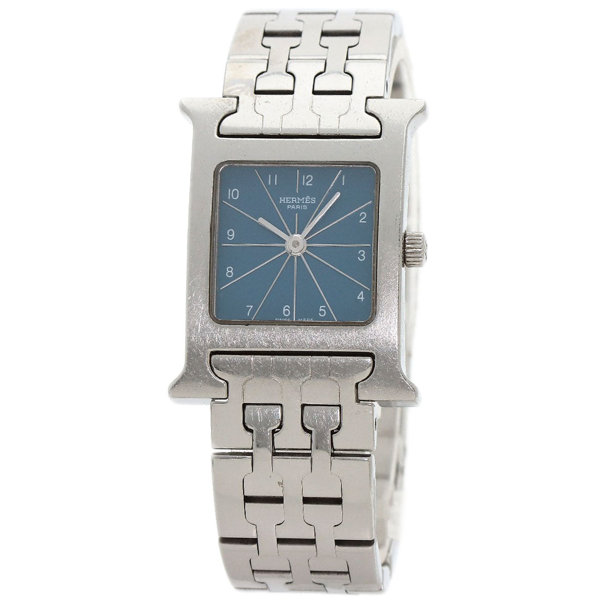 HERMES Watches Quartz HH1.210 Stainless Steel , Stainless Steel Silver H Watch Blue Gene Blue gene dial Women  d