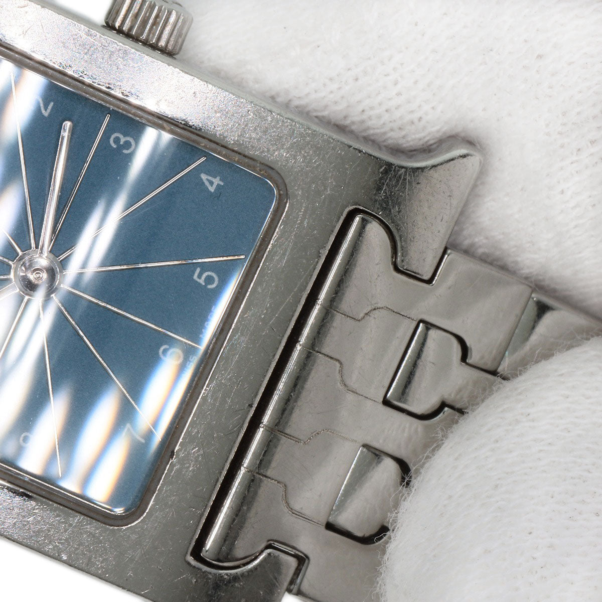 HERMES Watches Quartz HH1.210 Stainless Steel , Stainless Steel Silver H Watch Blue Gene Blue gene dial Women  d