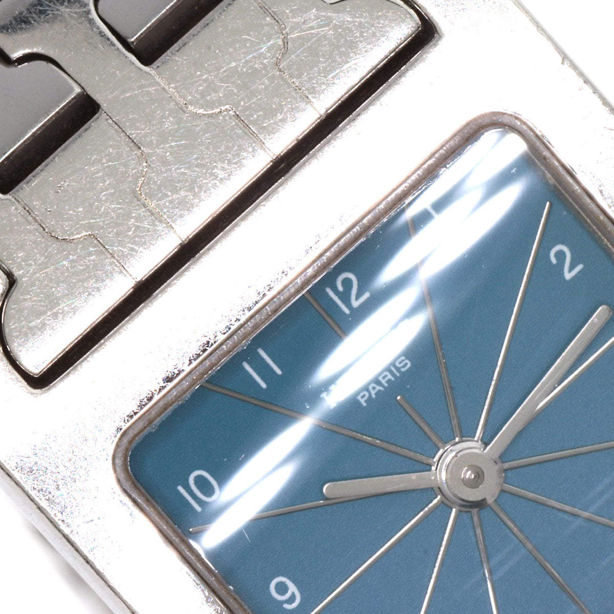 HERMES Watches Quartz HH1.210 Stainless Steel , Stainless Steel Silver H Watch Blue Gene Blue gene dial Women  d