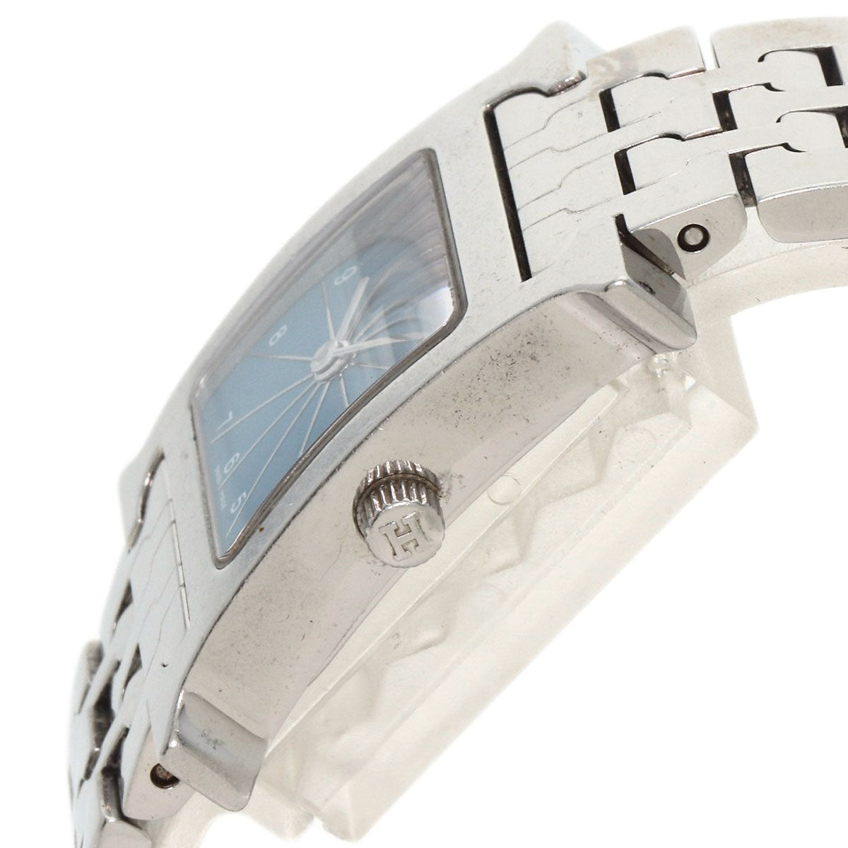 HERMES Watches Quartz HH1.210 Stainless Steel , Stainless Steel Silver H Watch Blue Gene Blue gene dial Women  d