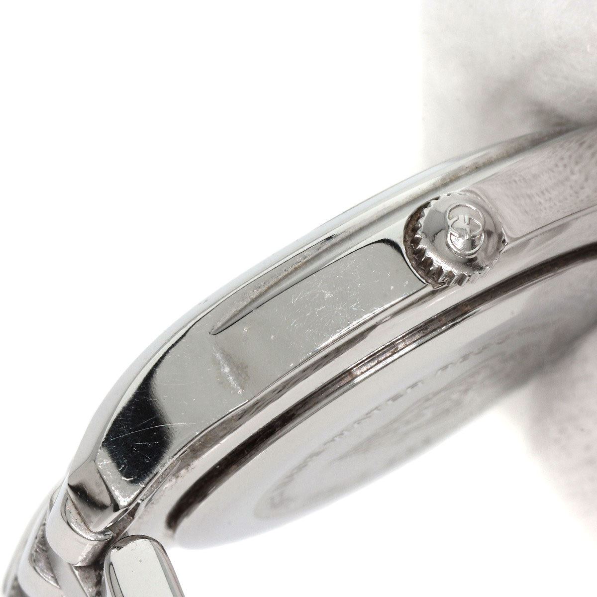 GUCCI Watches Quartz 5500L Stainless Steel , Stainless Steel Silver Round face Silver dial Women  d