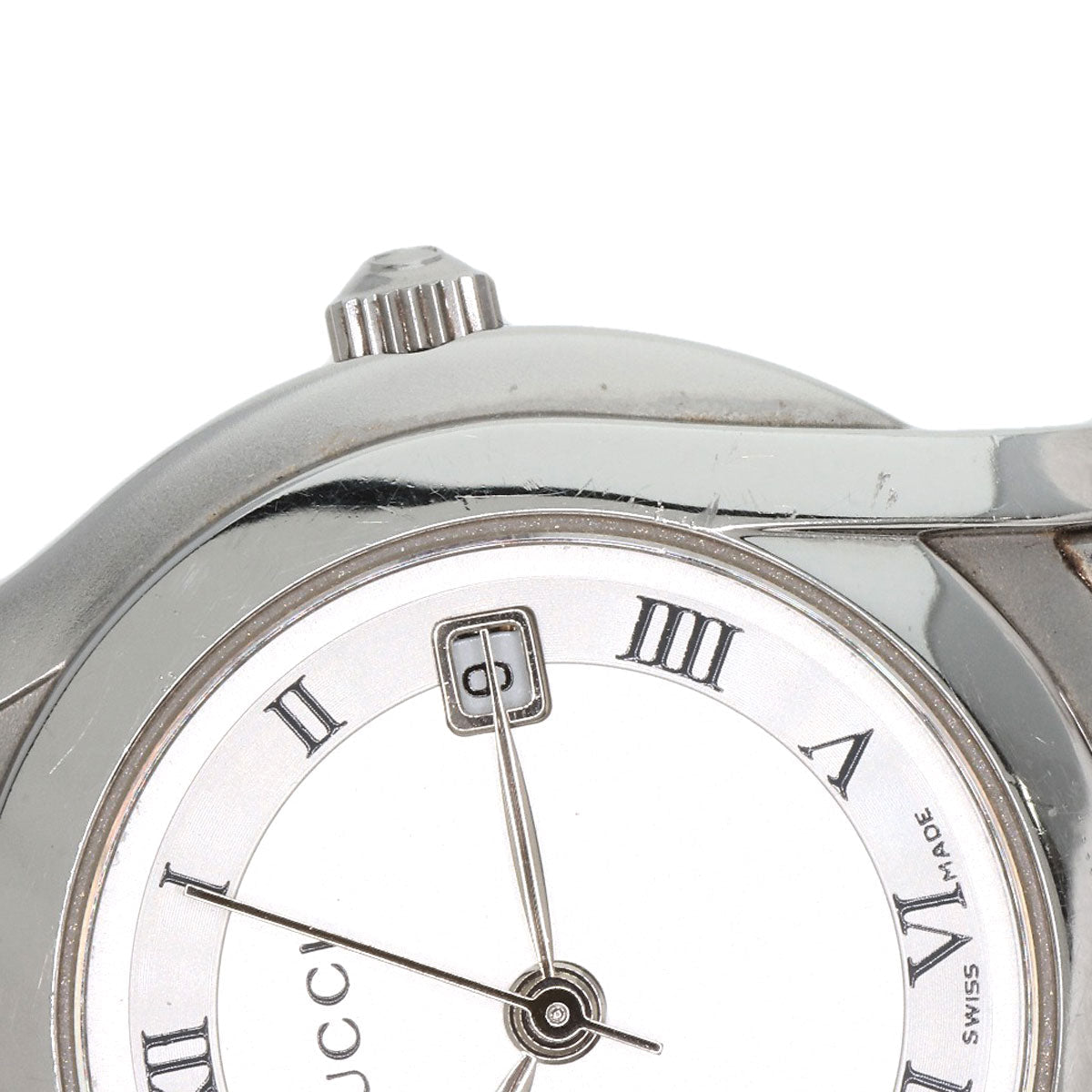 GUCCI Watches Quartz 5500L Stainless Steel , Stainless Steel Silver Round face Silver dial Women  d