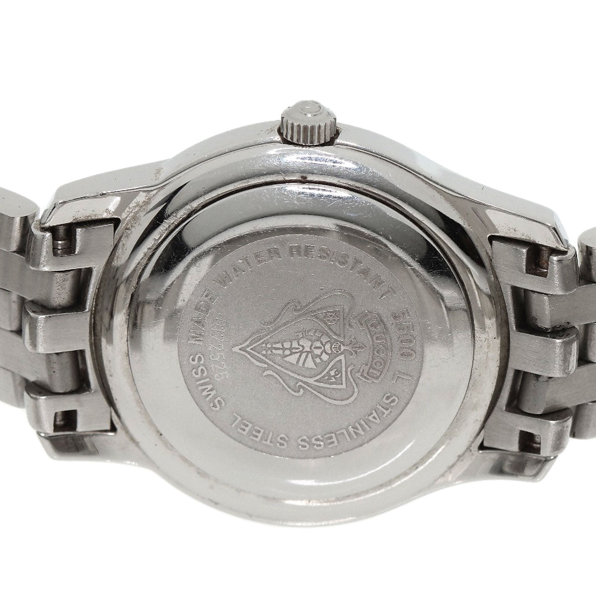 GUCCI Watches Quartz 5500L Stainless Steel , Stainless Steel Silver Round face Silver dial Women  d
