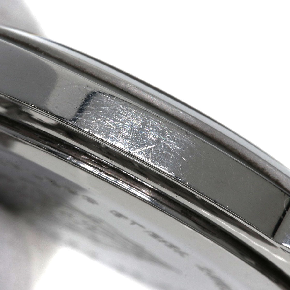 GUCCI Watches Quartz 5500M Stainless Steel , Stainless Steel Silver Round face black dial mens  d