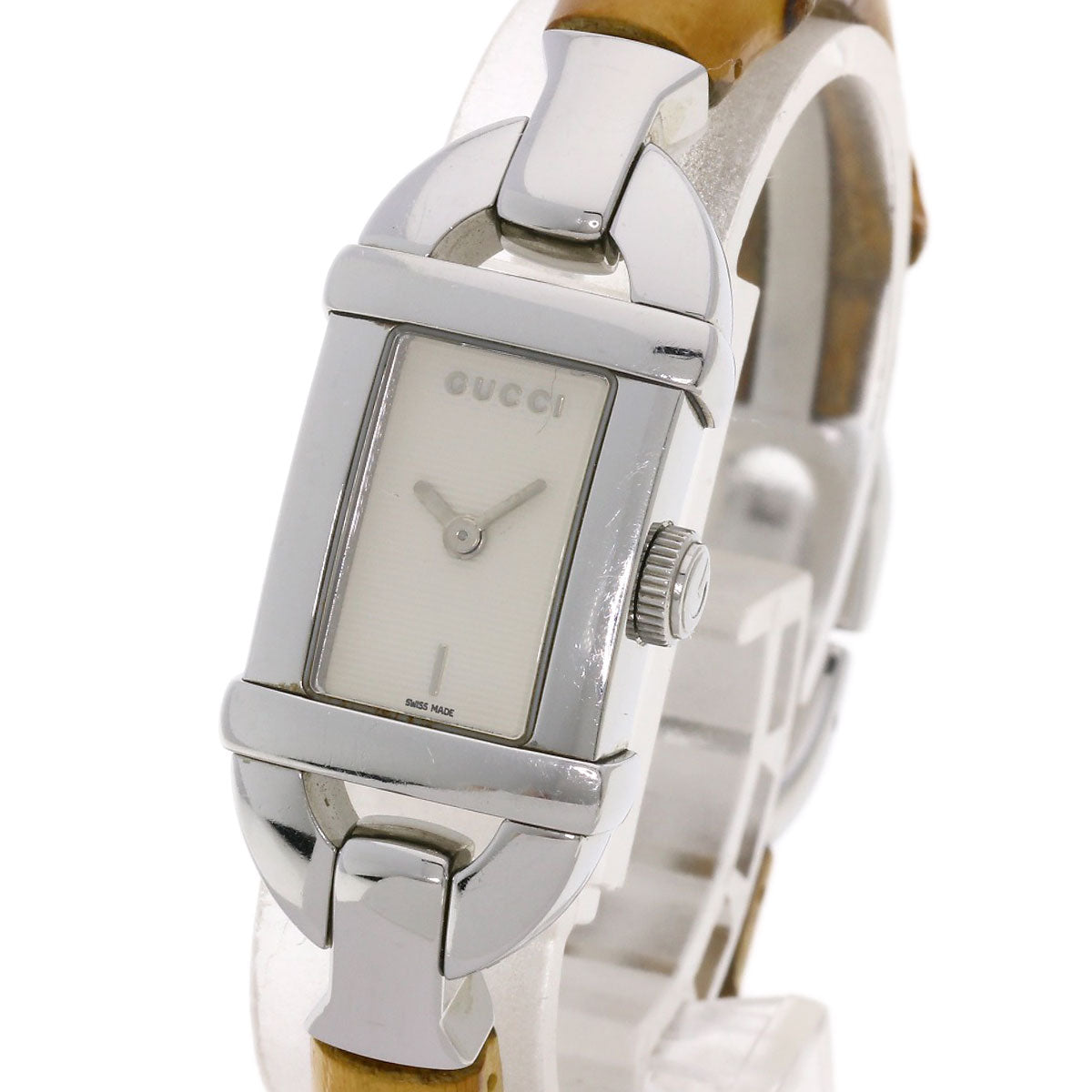 GUCCI Watches Quartz 6800L Stainless Steel, Bamboo Silver Bamboo Silver dial Women  d