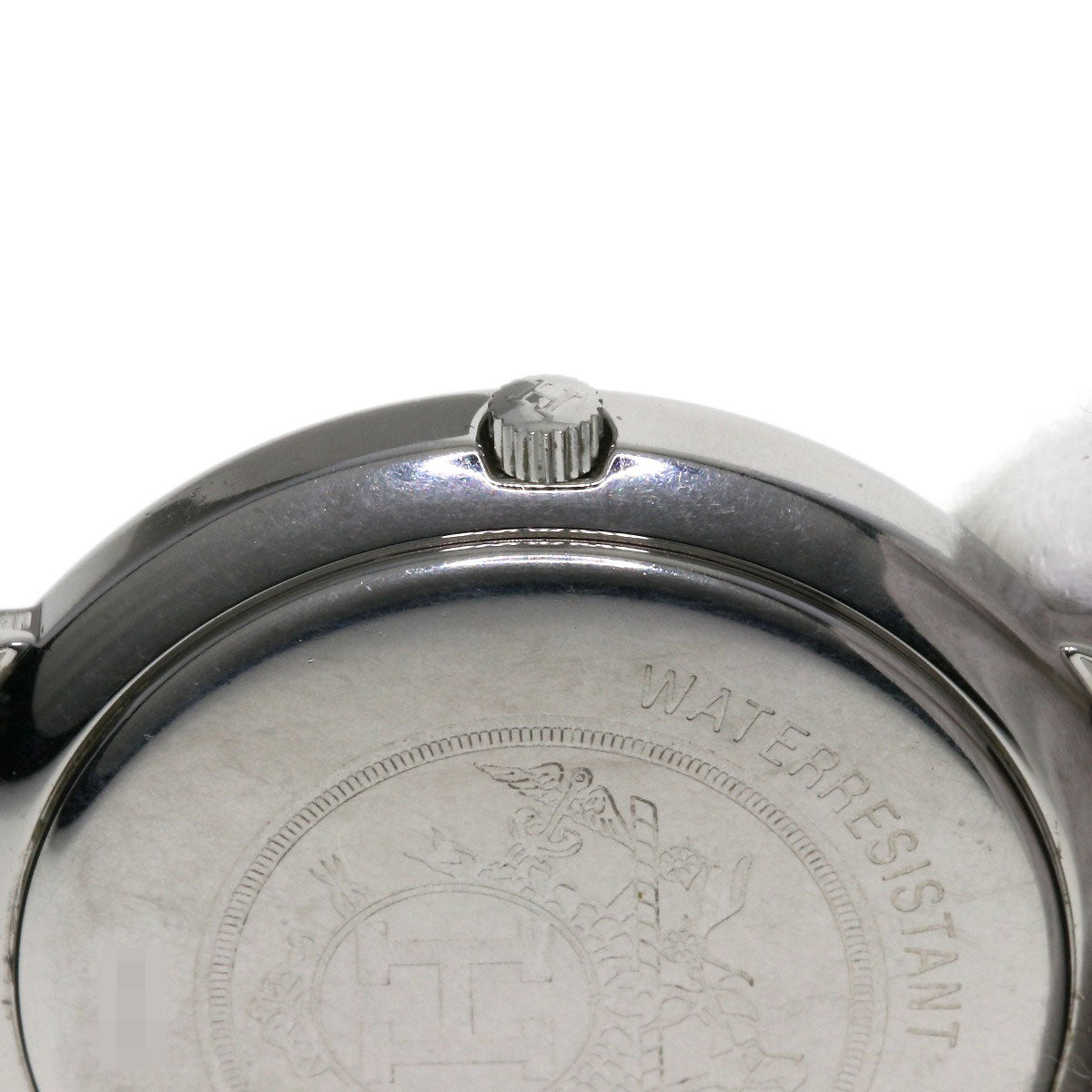 HERMES Watches Quartz Combination, Leather Silver Meteor Ivory dial mens  d